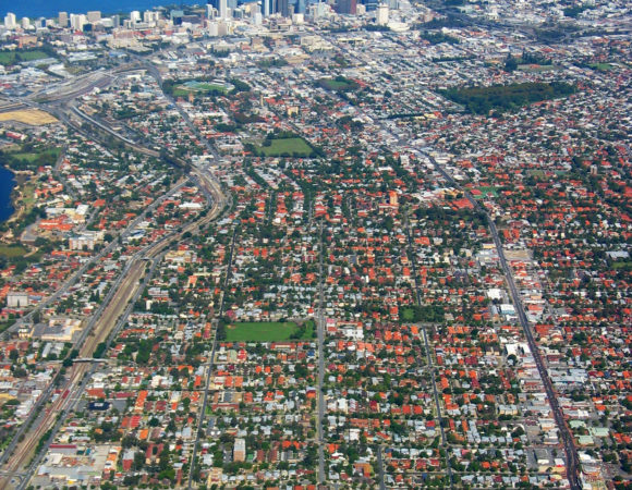 Perth City aerial view
