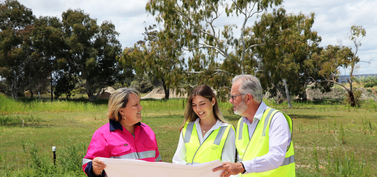 Cygnet West appointed to $34 million business park development. Site pictured with Terresa Lynes, Angette King and Greg O'Meara.
